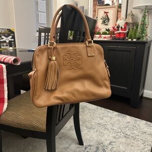 Tory Burch Brown Leather Satchel